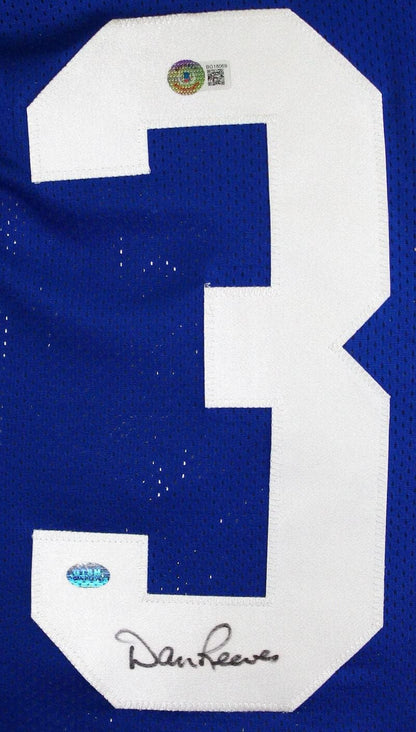 Dan Reeves Signed Blue Custom Football Jersey