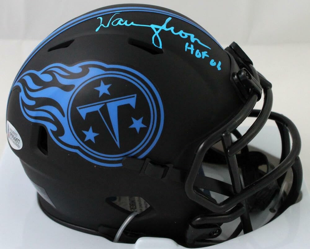 Warren Moon Autographed Tennessee Titans Eclipse Mini Helmet