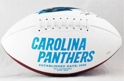 Derrick Brown Autographed Carolina Panthers Logo Football