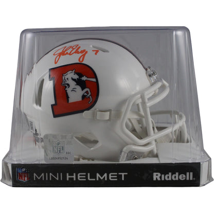 John Elway Signed Denver Broncos 2023 Alternate Mini Helmet