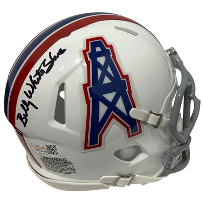 Billy "White Shoes" Johnson Signed Houston Oilers Speed Mini Helmet