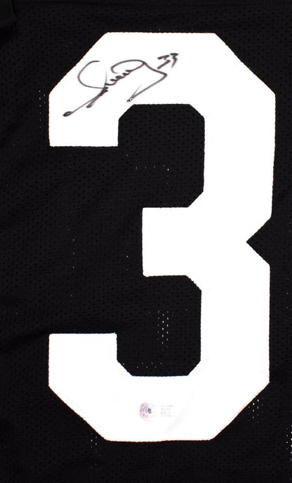 Merrill Hoge Autographed Custom Black Jersey