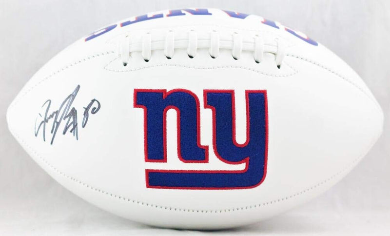 Jeremy Shockey Autographed New York Giants Black Logo Football