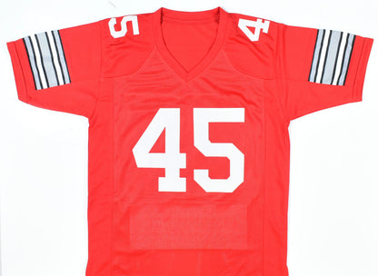 Archie Griffin Autographed Ohio State Buckeyes Red Custom Stat Jersey