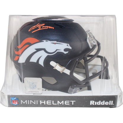 Jahdae Barron Signed Denver Broncos Mini Helmet BAS Witnessed