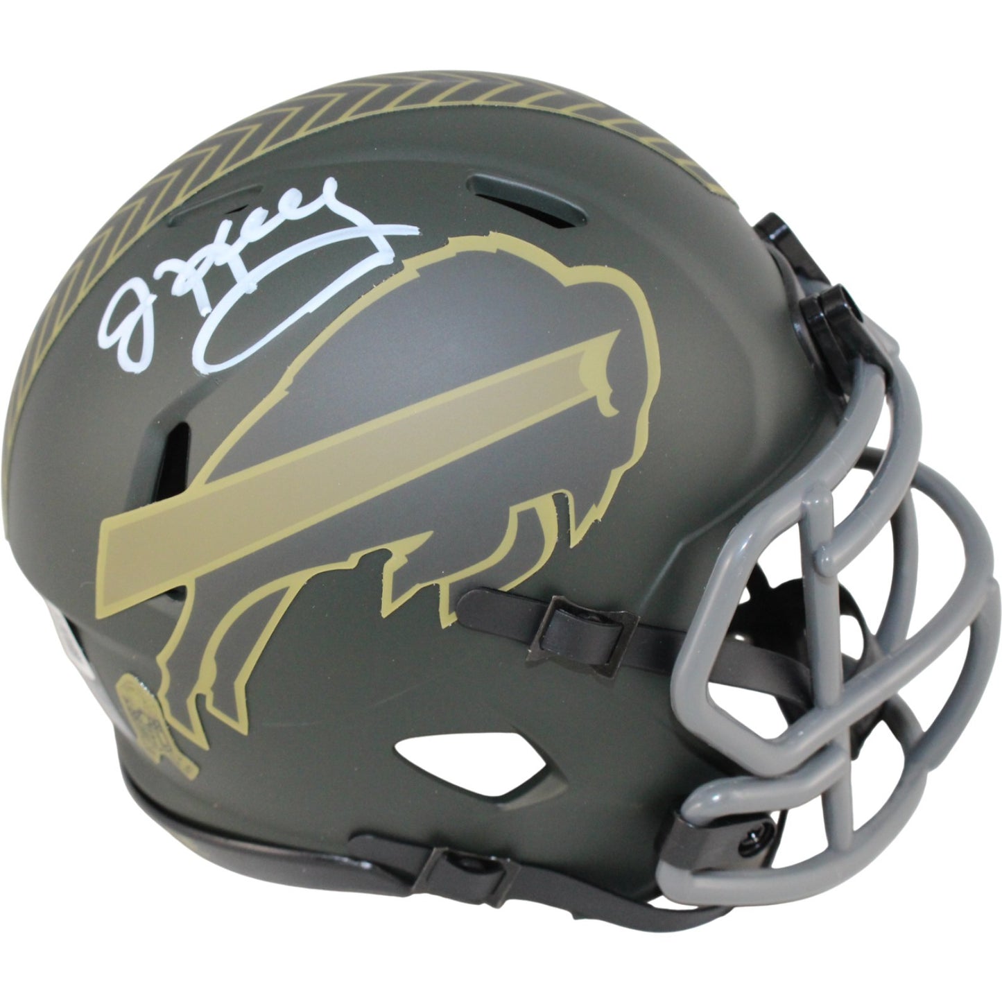 Jim Kelly Signed Buffalo Bills 2025 Salute to Service Mini Helmet