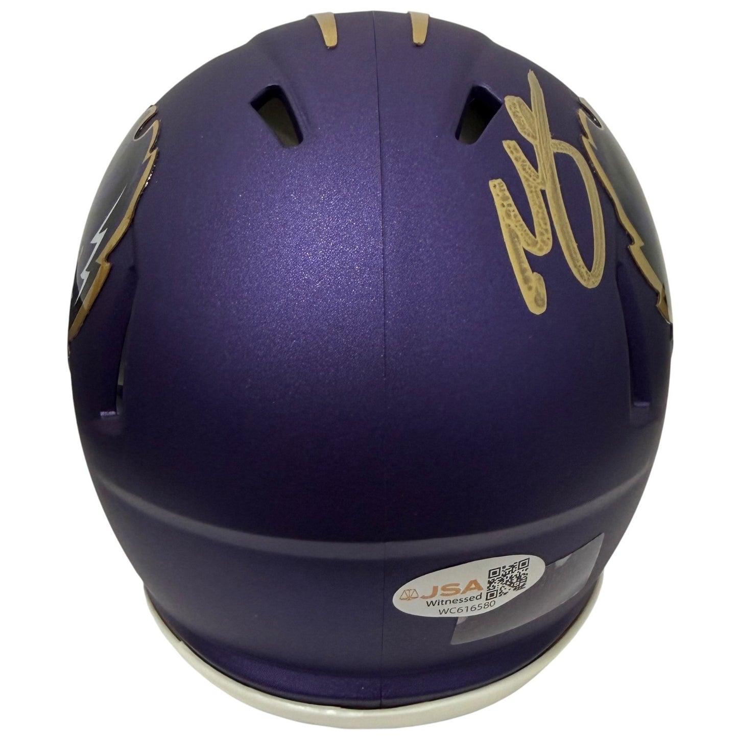 Willis McGahee Signed Baltimore Ravens Alternate Purple Mini Helmet