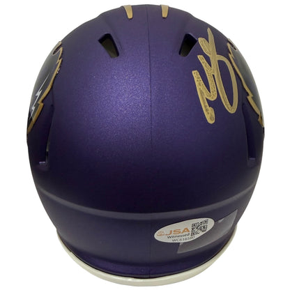 Willis McGahee Signed Baltimore Ravens Alternate Purple Mini Helmet