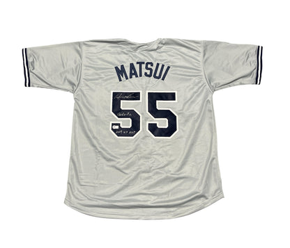 Hideki Matsui Signed New York Yankees Custom Jersey (2 Inscriptions) BAS