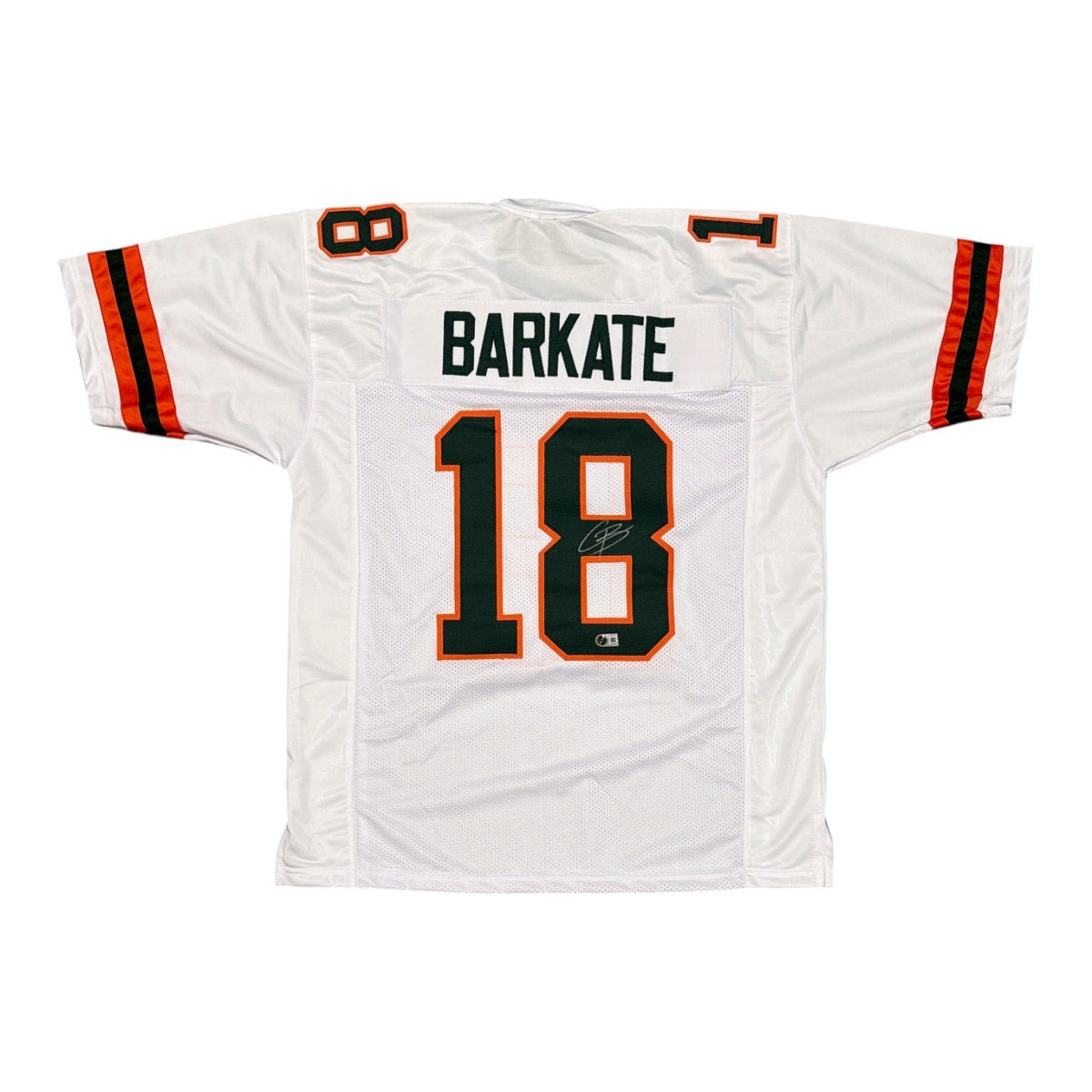 Cooper Barkate Signed Miami Hurricanes White Custom Jersey