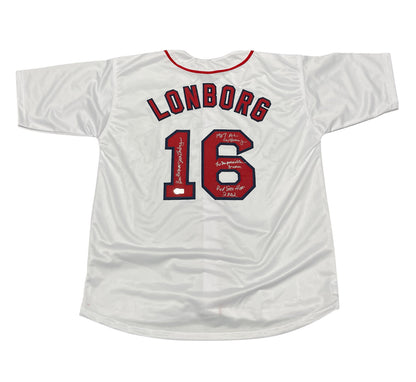 Jim Lonborg Signed Boston Red Sox Custom Jersey (4 Inscriptions)