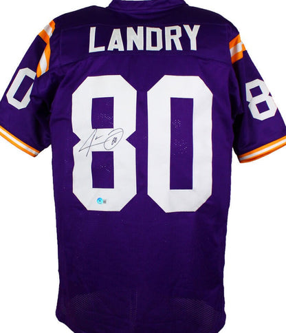 Jarvis Landry Signed Purple College Style Jersey