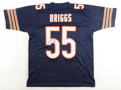 Lance Briggs Signed Chicago Bears Custom Blue Football Jersey