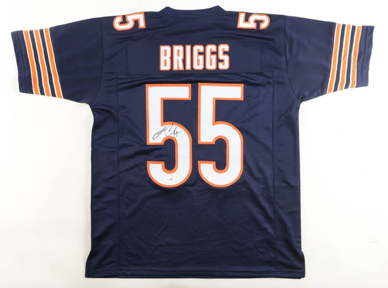 Lance Briggs Signed Chicago Bears Custom Blue Football Jersey