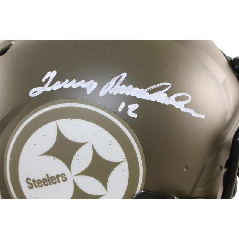 Terry Bradshaw Signed Pittsburgh Steelers 2022 Salute to Service Helmet