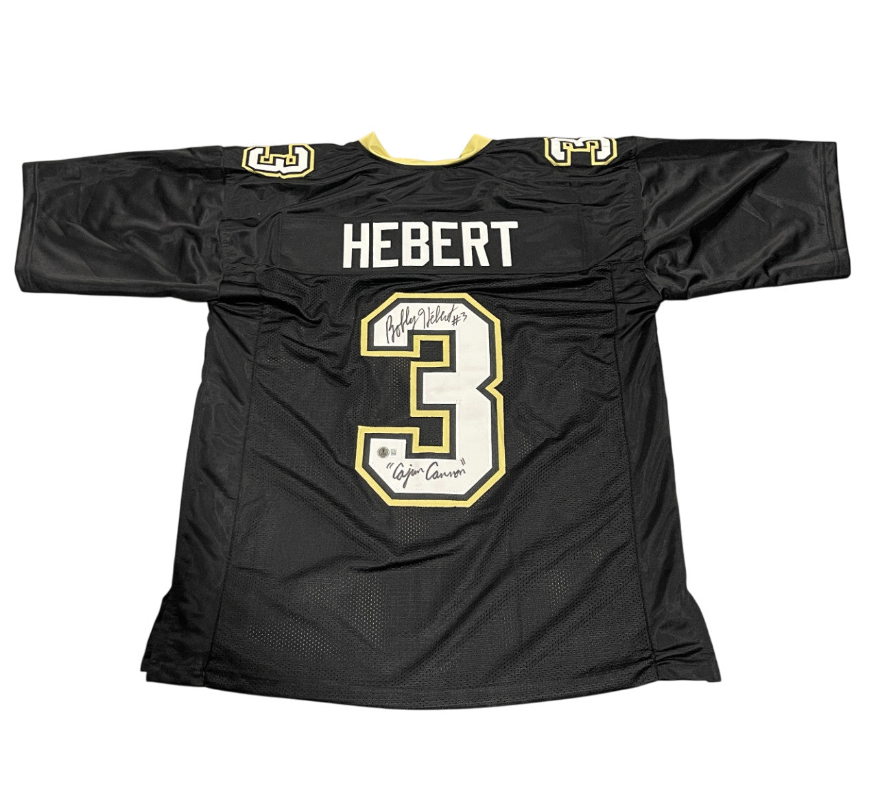 Bobby Hebert Signed New Orleans Saints Custom Jersey "Cajun Cannon" BAS