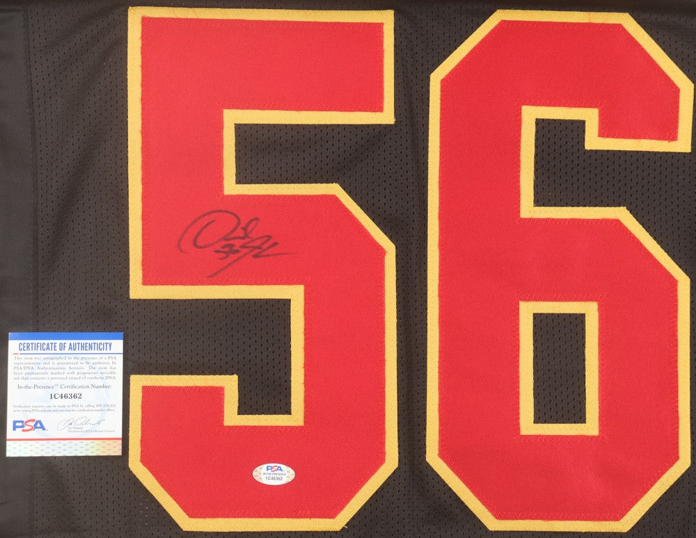 Derrick Johnson Signed Kansas City Chiefs Black Custom Jersey