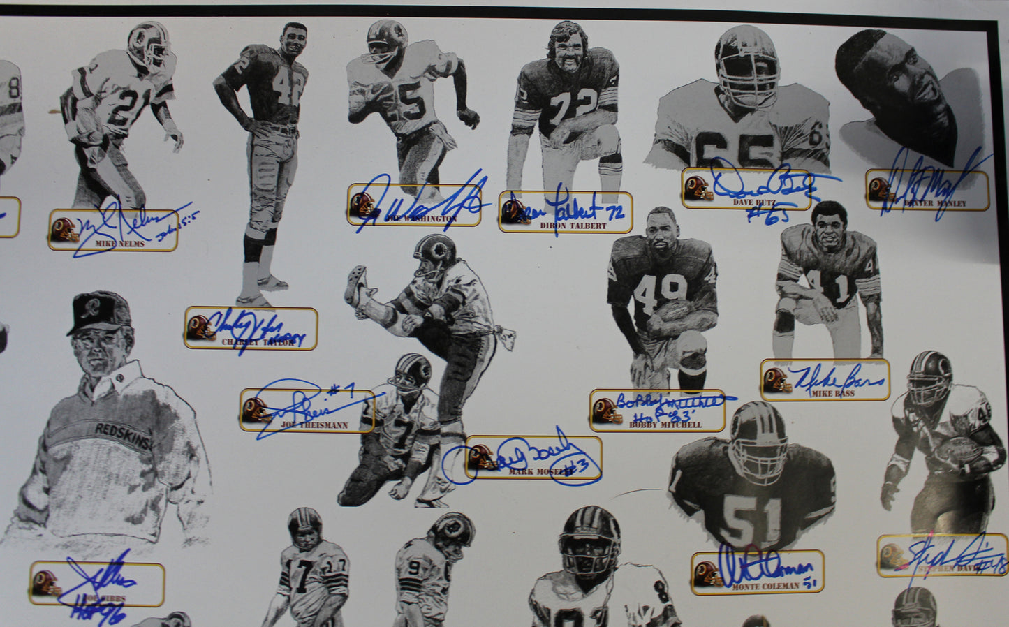 Washington Redskins All-Time Greats Autographed 40x26 Poster (42 Sigs)
