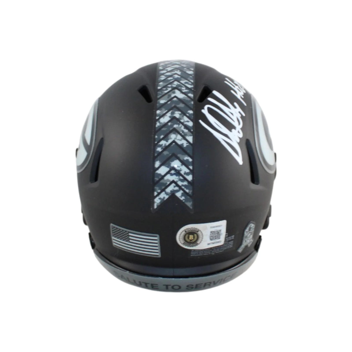 Sterling Sharpe Signed Green Bay Packers Mini Helmet - 2026 Salute to Service