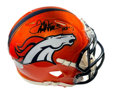 Terrell Davis Signed Denver Broncos Flash Mini Helmet (JSA COA)