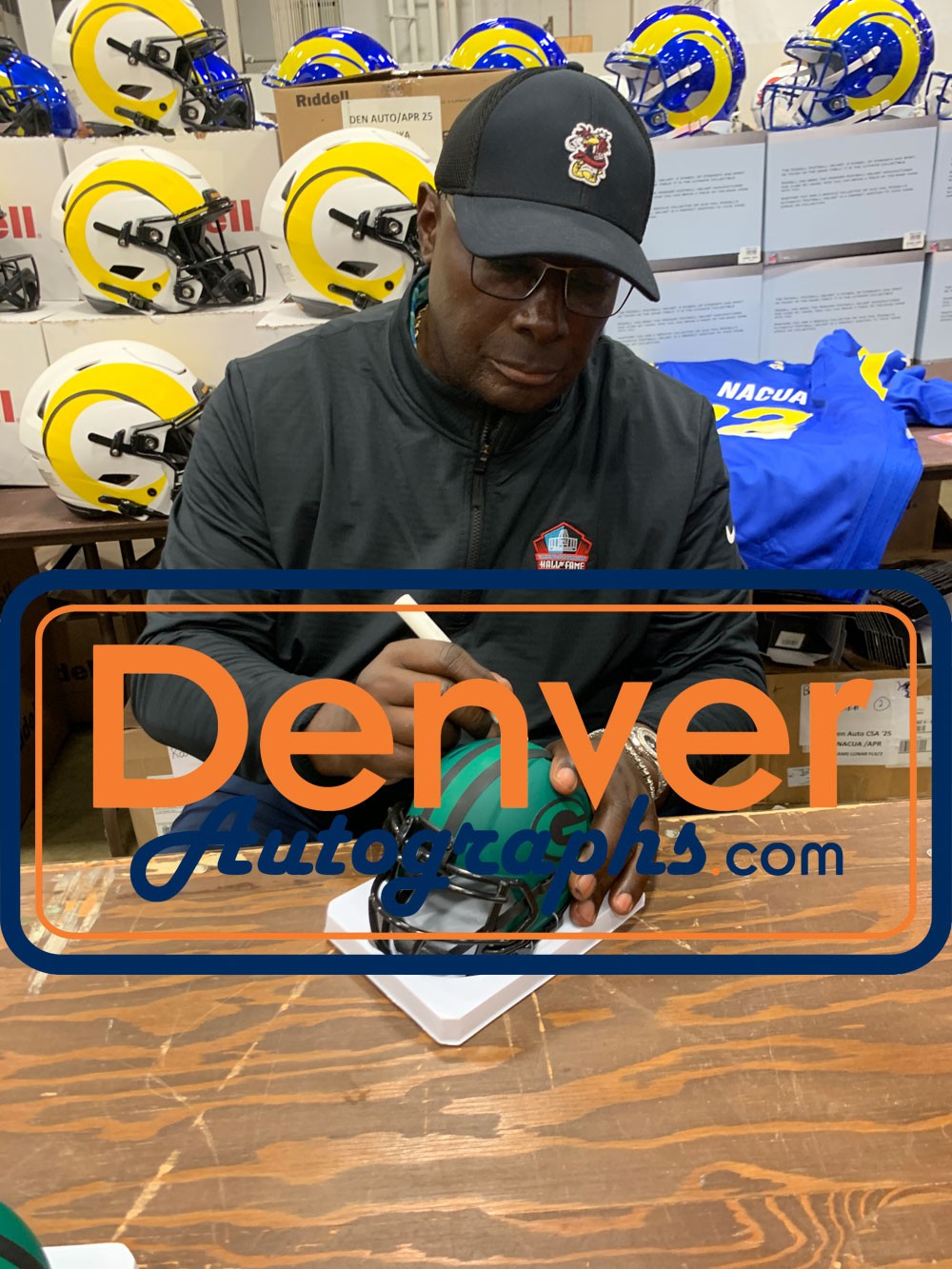 Sterling Sharpe Green Bay Packers Autographed Rave Mini Helmet