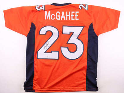 Willis McGahee Signed Denver Broncos Orange Custom Jersey