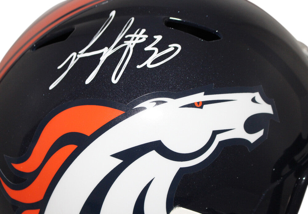 Phillip Lindsay Denver Broncos Autographed Full Size Speed Replica Helmet