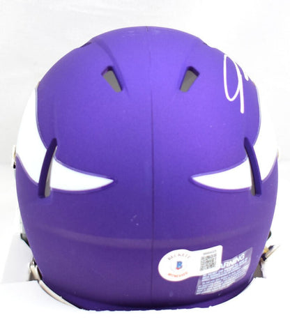 Jordan Addison Autographed Minnesota Vikings Tribute Speed Mini Helmet