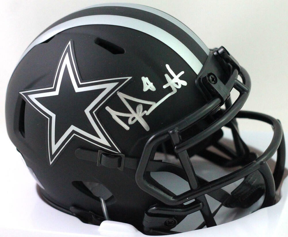 Dak Prescott Autographed Dallas Cowboys Eclipse Mini Helmet