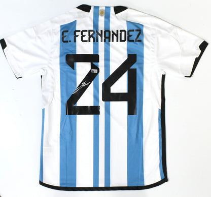 Enzo Fernandez Autographed Argentina Home Jersey
