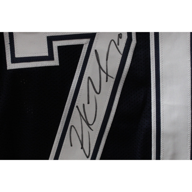 Zack Martin Autographed Custom Blue Football Jersey (Beckett)
