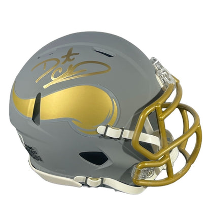 Daunte Culpepper Signed Minnesota Vikings Slate Mini Helmet BAS
