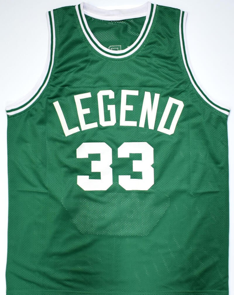 Larry Bird Autographed Green Custom Stat Jersey