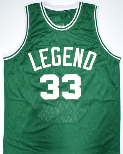 Larry Bird Autographed Green Custom Stat Jersey