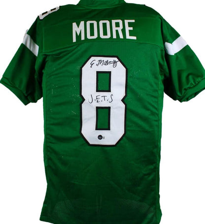 Elijah Moore Signed New York Jets Green Jersey with J.E.T.S Inscription