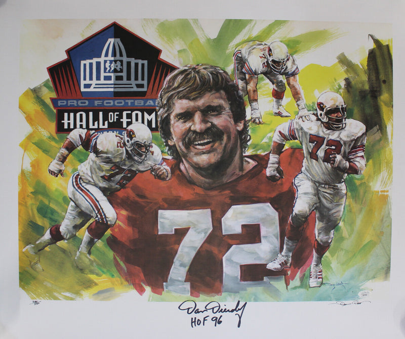 Dan Dierdorf Signed Arizona Cardinals HOF Limited Edition 24x36 Print JSA