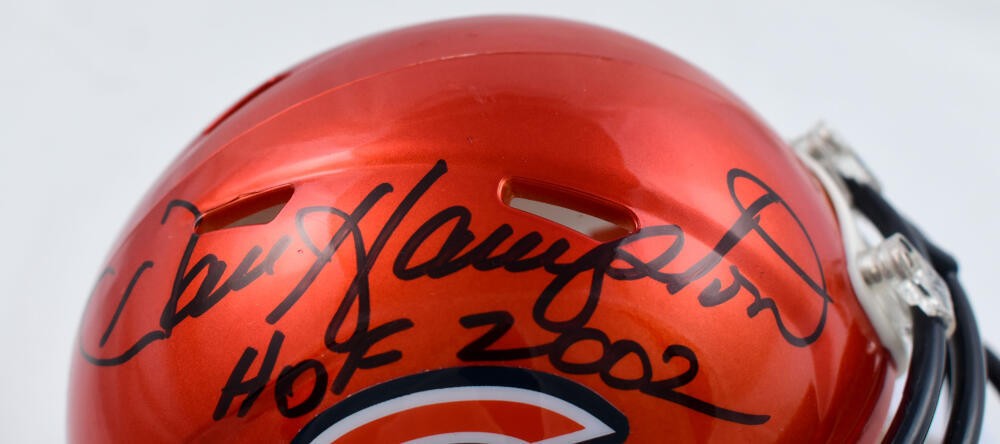 Dan Hampton Signed Chicago Bears Flash Speed Mini Helmet (HOF)