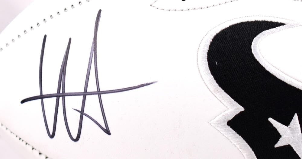 Will Anderson Jr. Signed Houston Texans Logo Football - Black