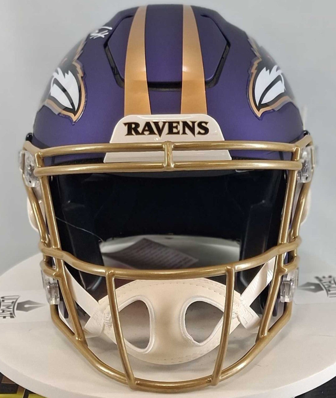 Trey Hendrickson Signed Baltimore Ravens Purple Alternate SpeedFlex Helmet