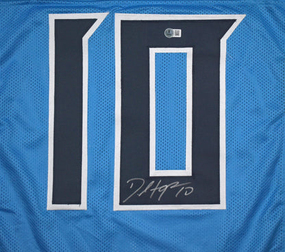 DeAndre Hopkins Autographed Blue Custom Jersey