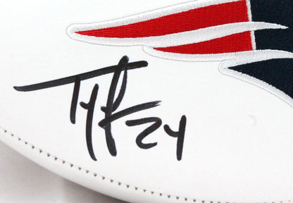 Ty Law Autographed New England Patriots Logo Football