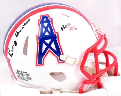 Kenny Houston Autographed Houston Oilers 1981-96 Throwback Mini Helmet