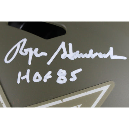 Drew Pearson, Roger Staubach & Tony Dorsett Signed Cowboys STS Full Size Helmet