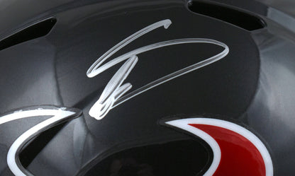 Stefon Diggs Autographed Houston Texans Full Size Speed Replica Helmet