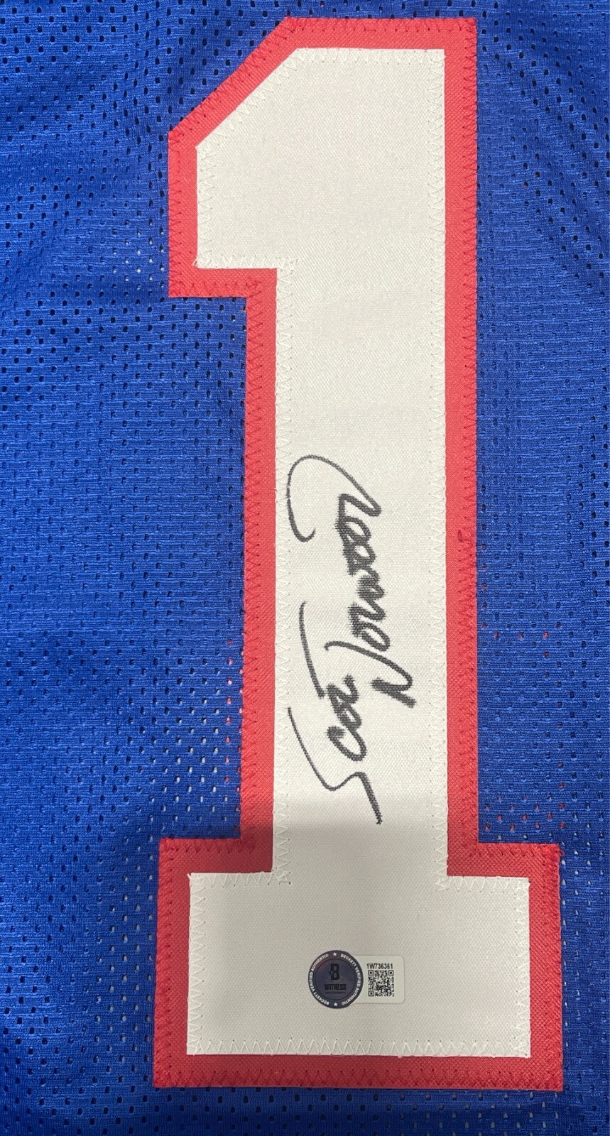 Scott Norwood Signed Buffalo Bills Custom Jersey (Beckett Witnessed)