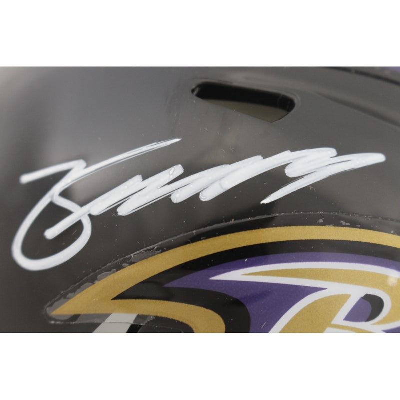 Zay Flowers Baltimore Ravens Autographed Mini Helmet
