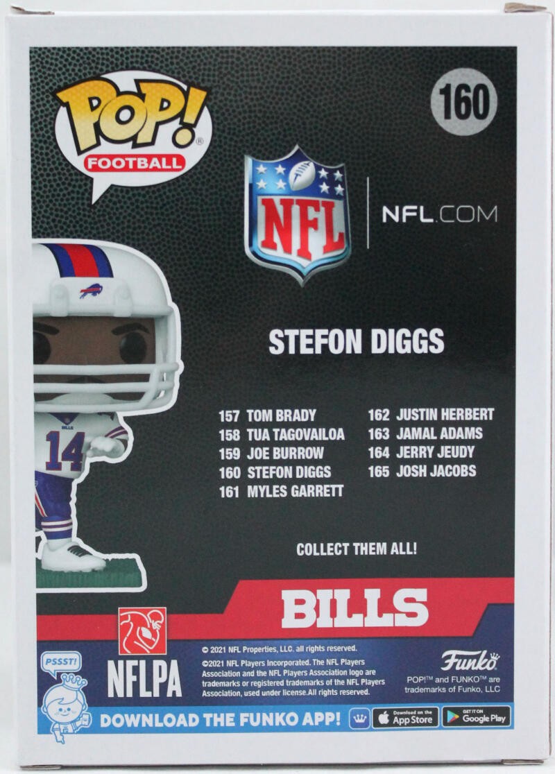 Stefon Diggs Signed Buffalo Bills Funko Pop Figurine #160