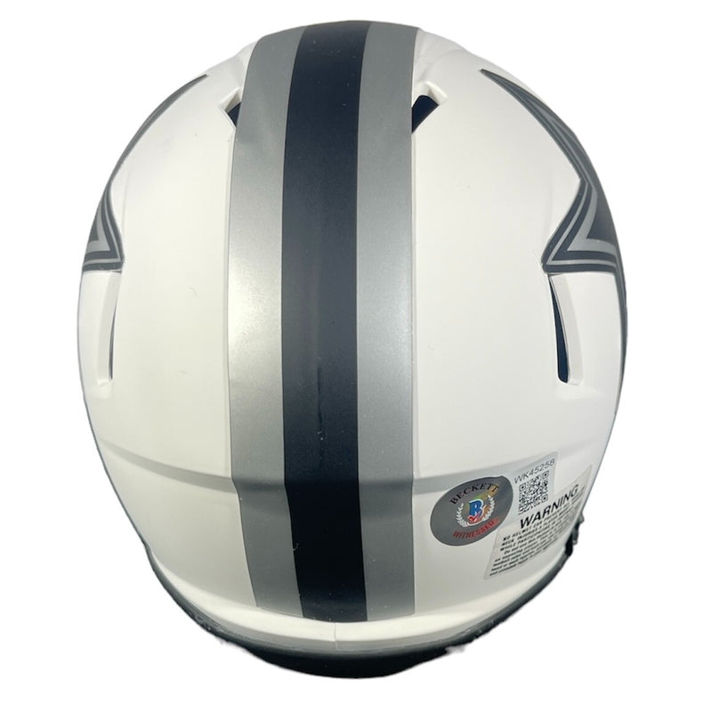 Ezekiel Elliott Dallas Cowboys Signed Lunar Eclipse Mini Helmet