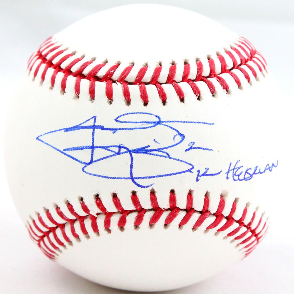 Johnny Manziel Signed Rawlings Official MLB Baseball - Heisman Inscription