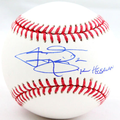 Johnny Manziel Signed Rawlings Official MLB Baseball - Heisman Inscription